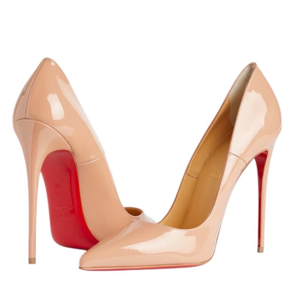 Christian Louboutin 37.5 So Kate 120mm Nude Stiletto Heels